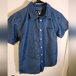 The Original Ben Sherman Boys Blue Denim Short Sleeve Shirt